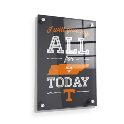 Tennessee Volunteers - I Will Give My All - College Wall Art #Acrylic