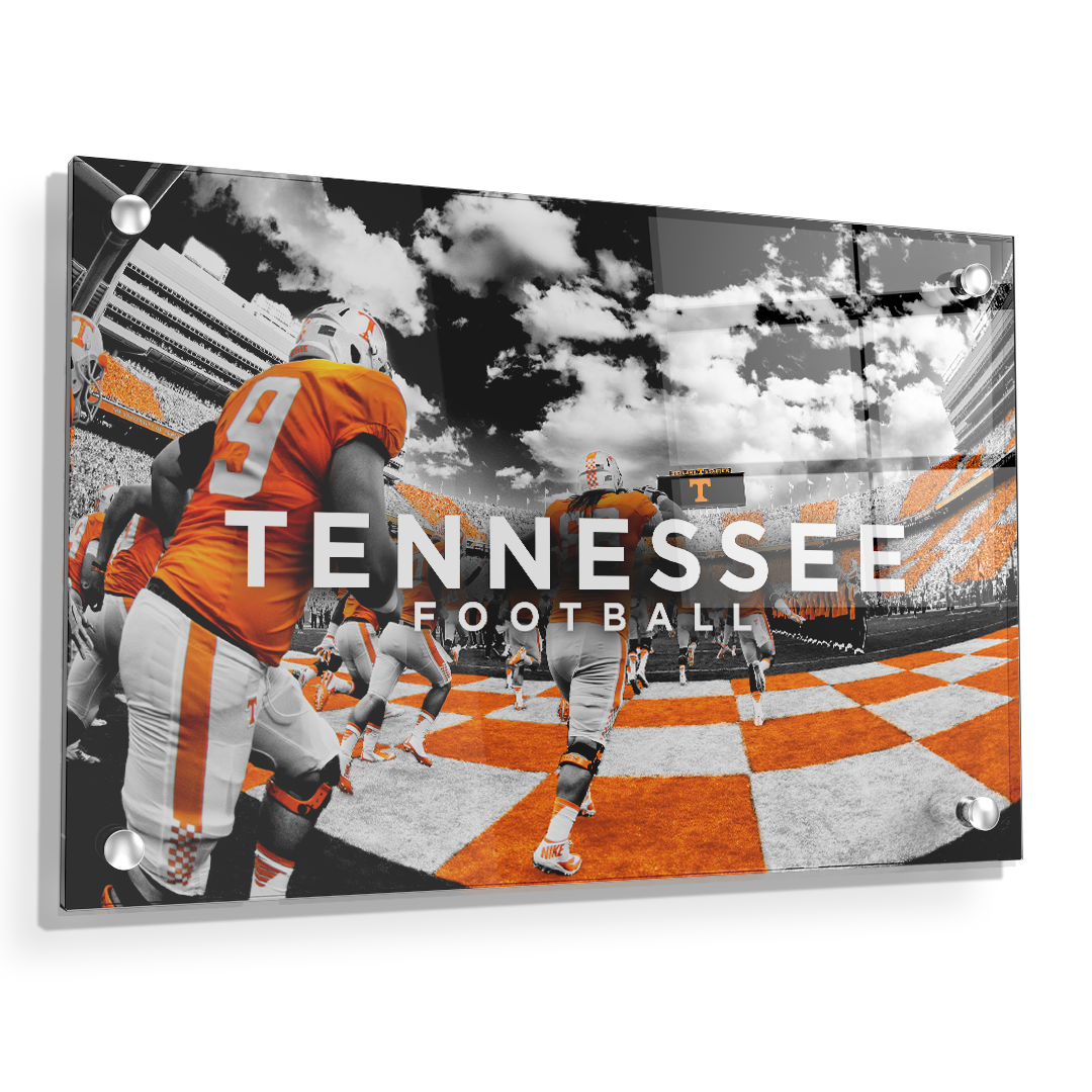 Tennessee Volunteers - Running Through the T Nike - College Wall Art #Canvas