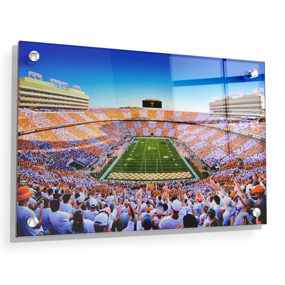 Tennessee Volunteers - Reverse Checkerboard End Zone - College Wall Art #Canvas