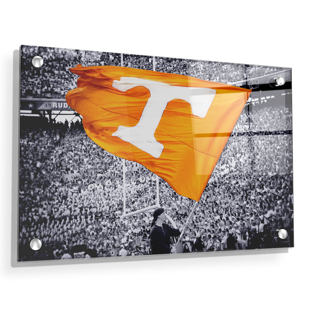 Tennessee Volunteers - Smokey Flag - College Wall Art #Canvas