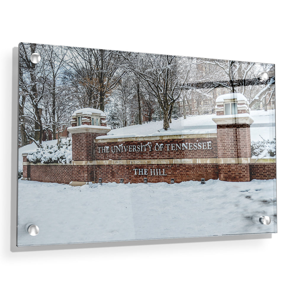 Tennessee Volunteers - Snowy Hill - College Wall Art #Canvas