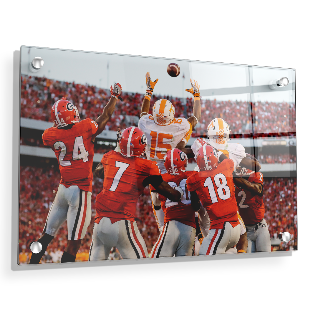 Tennessee Volunteers - The Catch TN vs. GA - College Wall Art #Canvas