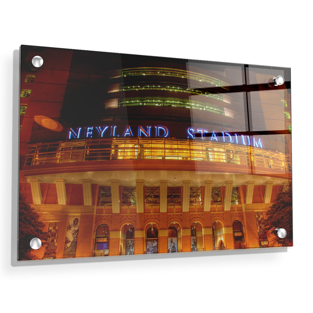 Tennessee Volunteers - Neon Neyland - College Wall Art #Canvas