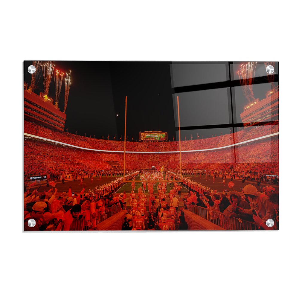 Tennessee Volunteers - Tennessee Through the T under the LED - College Wall Art  #Canvas