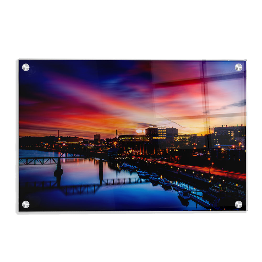 Tennessee Volunteers - Tennessee River Sunset - College Wall Art #Canvas