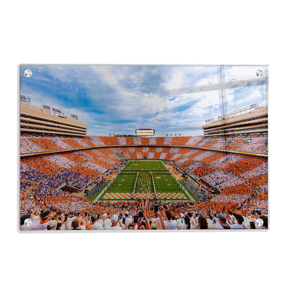 Tennessee Volunteers - It's Football Time in Tennessee Checkerboard Neyland - College Wall Art #Canvas