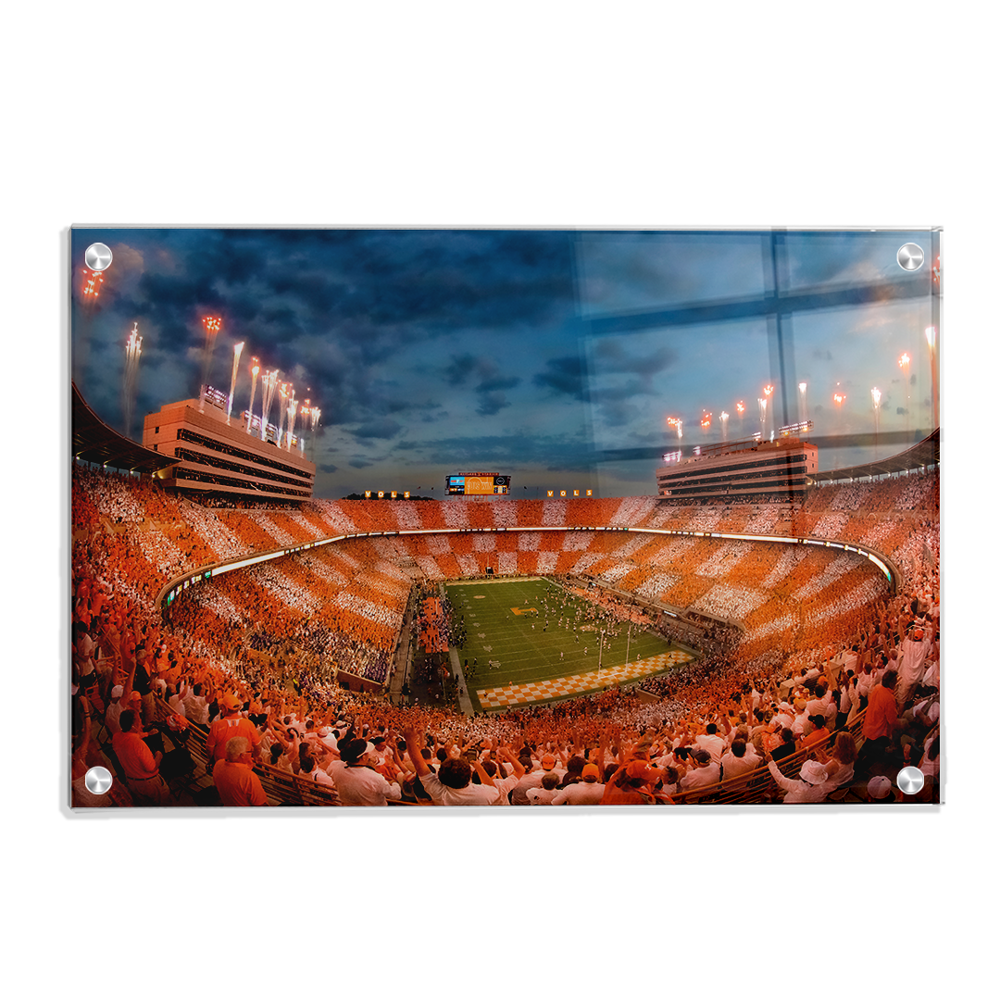 Tennessee Volunteers - Vols Beat the Gators Checkerboard - College Wall Art #Canvas