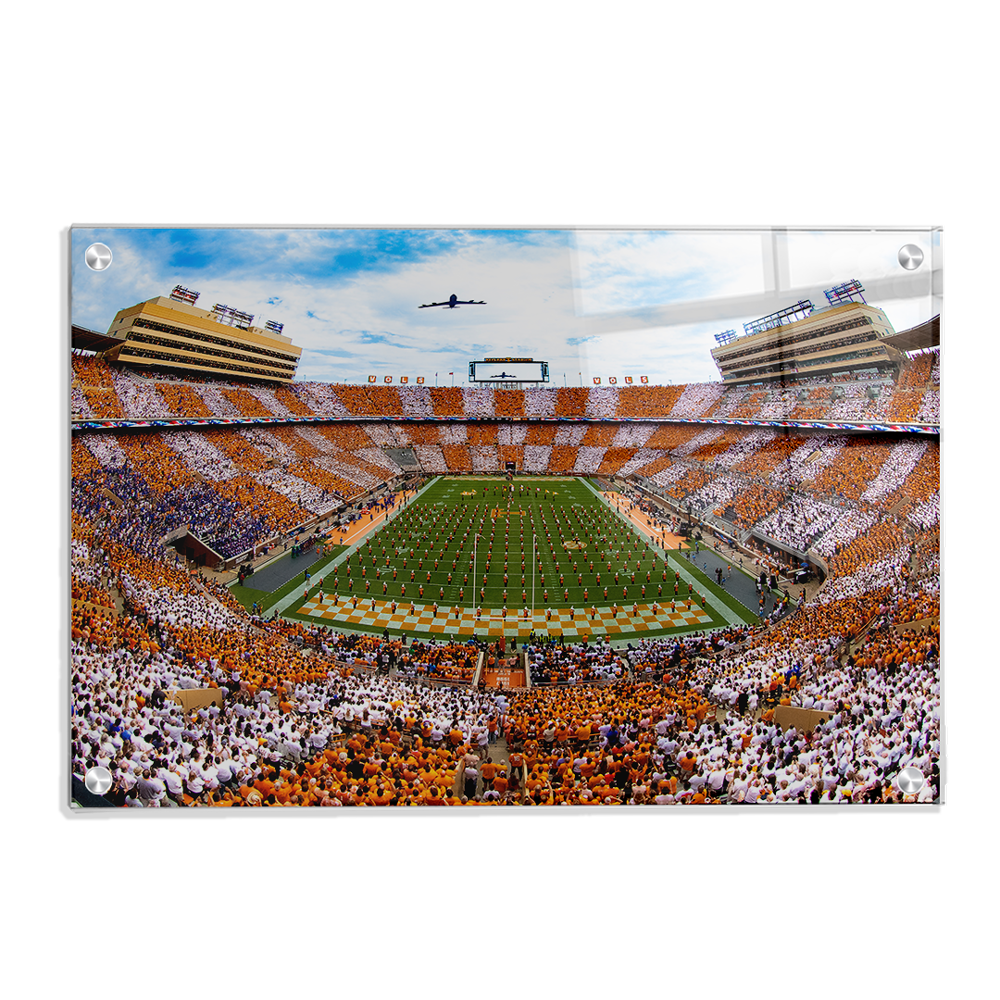 Tennessee Volunteers - Vols Beat the Gators Checkerboard Neyland Flyover - College Wall Art #Canvas