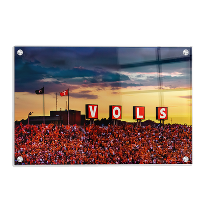 Tennessee Volunteers -Tennessee Vols Sunset - College Wall Art #Acrylic