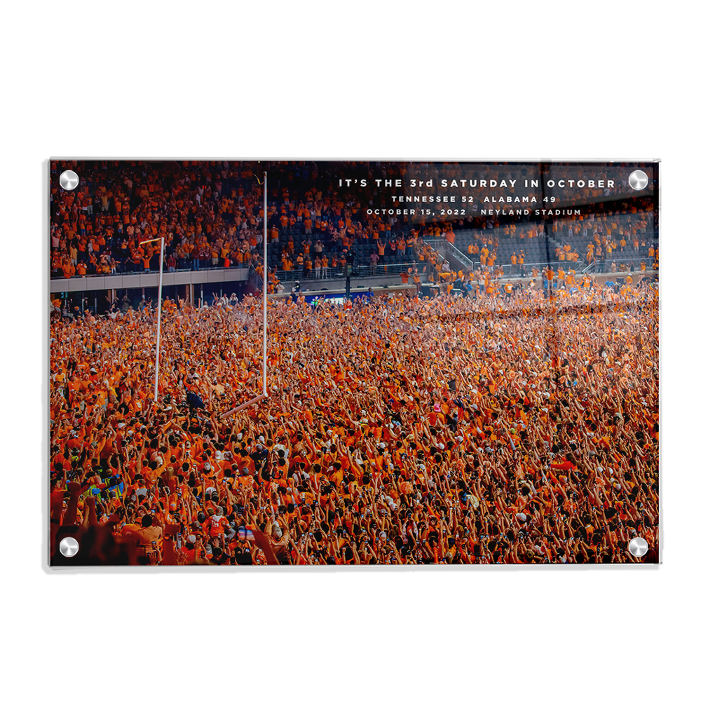 Tennessee Volunteers - It's the 3rd Saturday in October Storm the Field - College Wall Art #Canvas