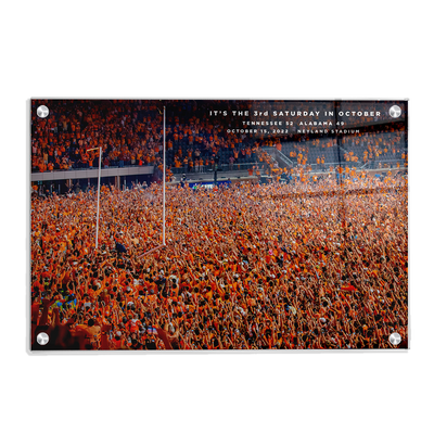 Tennessee Volunteers - It's the 3rd Saturday in October Storm the Field - College Wall Art #Acrylic