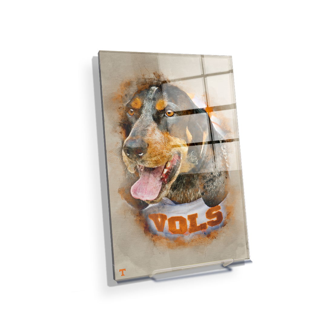 Tennessee Volunteers - Smokey Watercolor - College Wall Art #Canvas