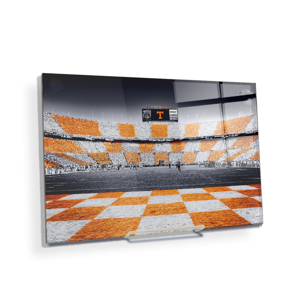 Tennessee Volunteers - Reverse Checkerboard - College Wall Art #Canvas