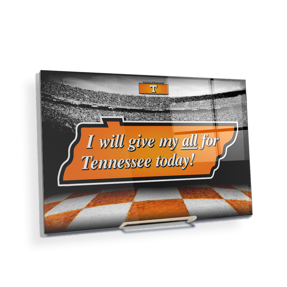 Tennessee Volunteers - Give My All For TN - College Wall Art #Canvas
