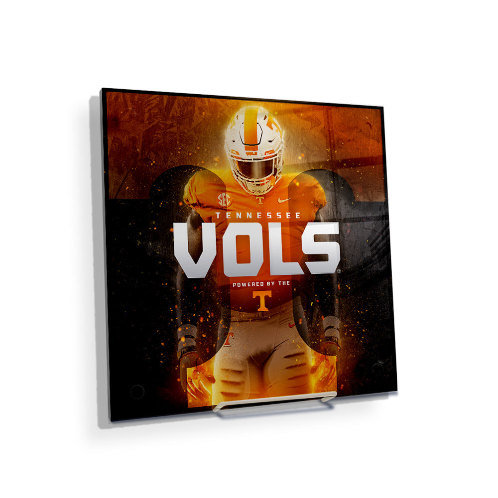 Tennessee Volunteers - Powered By The T Vols - College Wall Art #Canvas