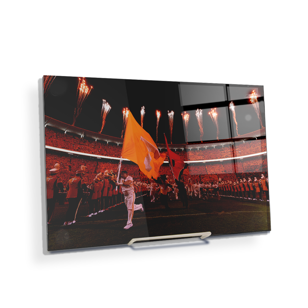 Tennessee Volunteers - Running through the T Light Up Checkerboard Neyland - College Wall Art #Acrylic