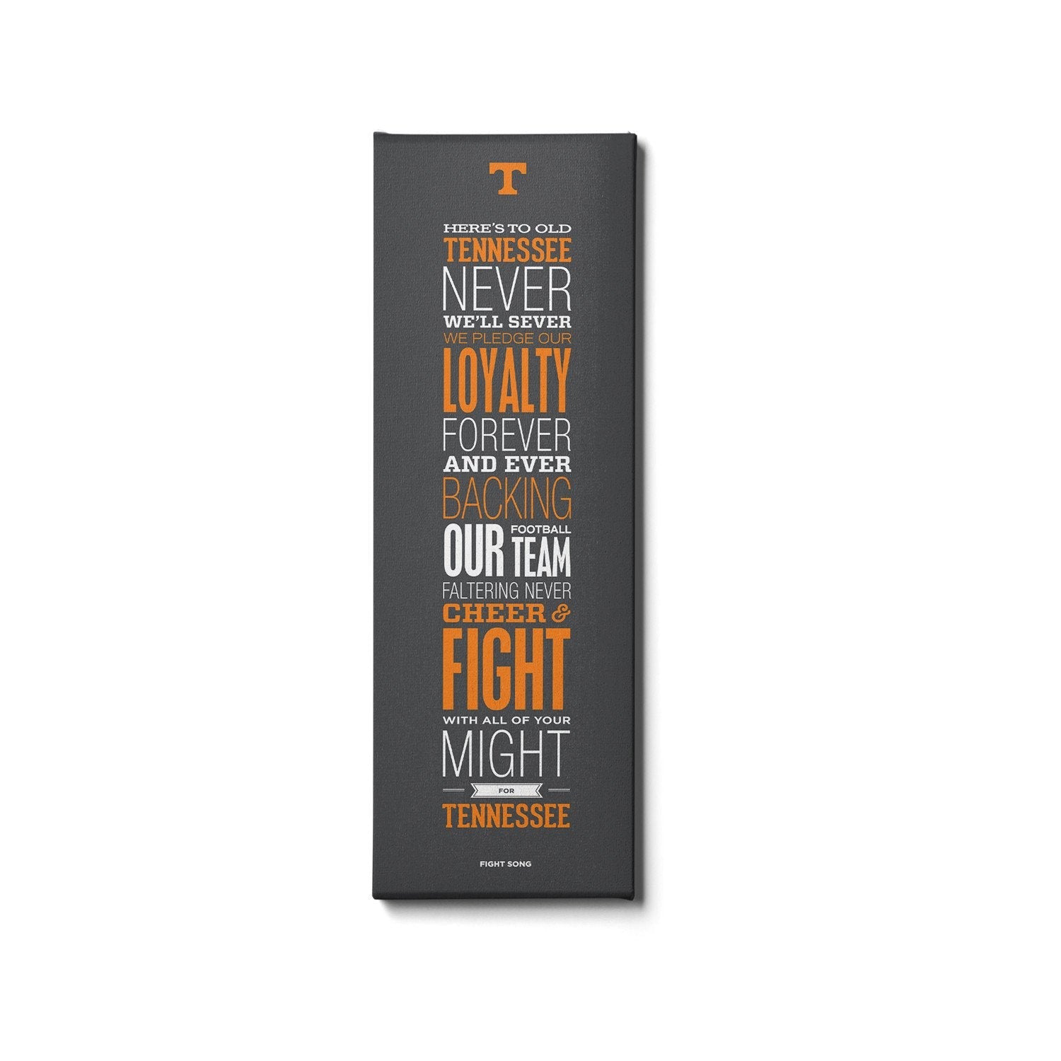 Tennessee Volunteers - Fight Song Grey - College Wall Art #Canvas