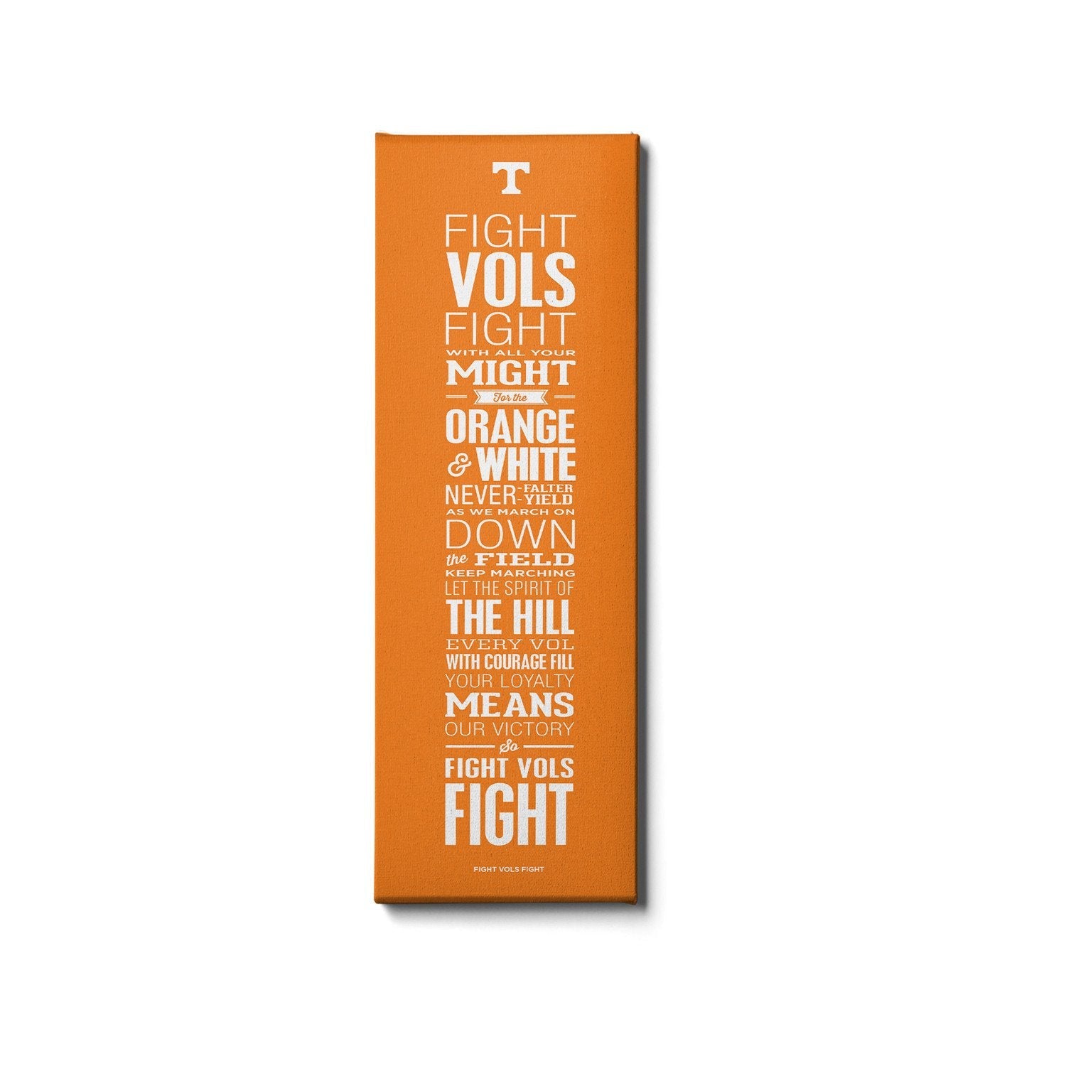 Tennessee Volunteers - Fight Vols Fight Orange - College Wall Art #Canvas