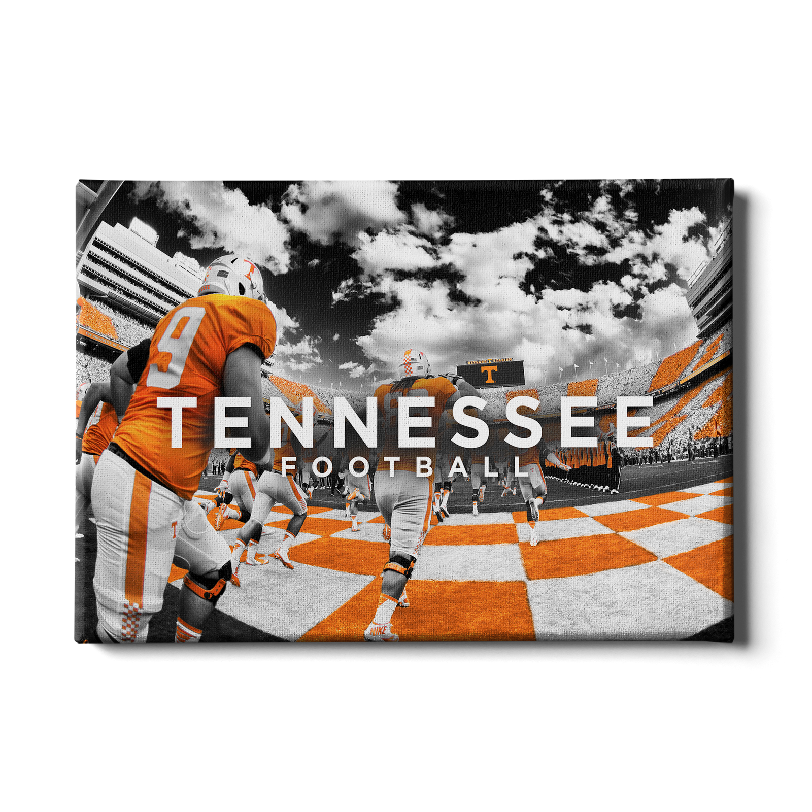 Tennessee Volunteers - Running Through the T Nike - College Wall Art #Canvas