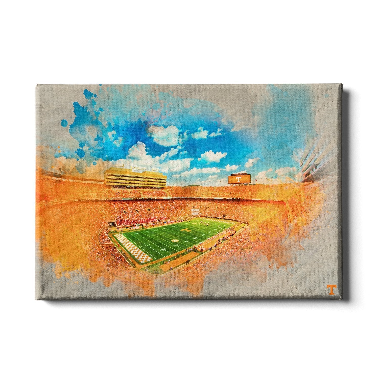 Tennessee Volunteers - Neyland Watercolor - College Wall Art #Canvas