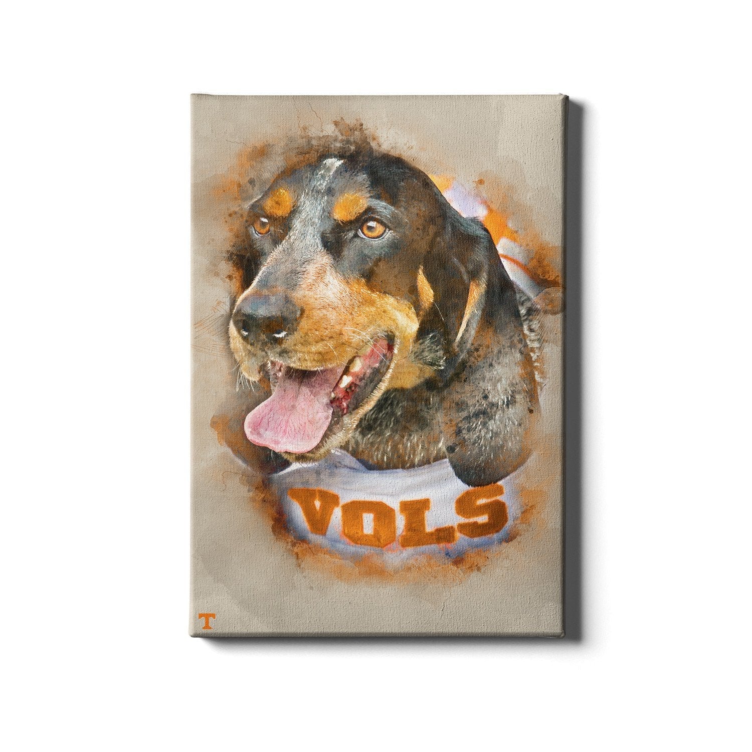 Tennessee Volunteers - Smokey Watercolor - College Wall Art #Canvas