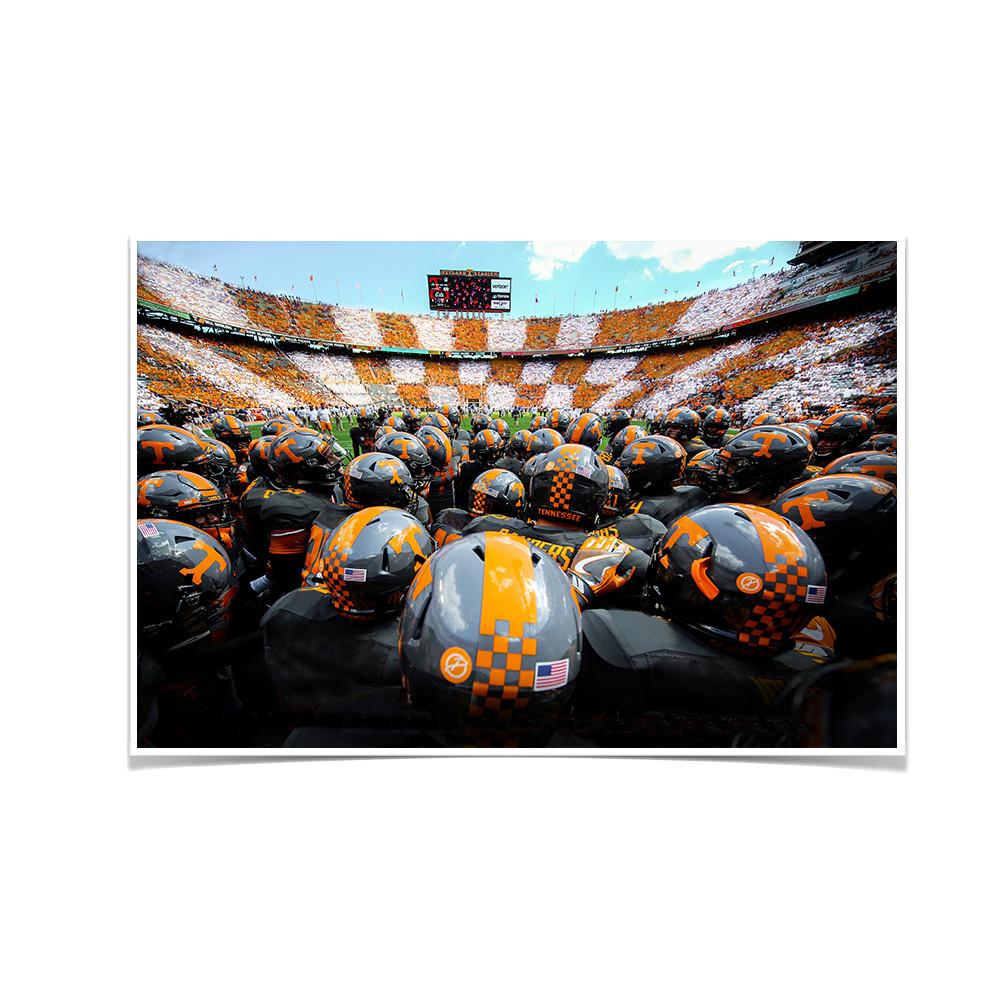 Tennessee Volunteers - Running onto the Field TN - College Wall Art #Canvas