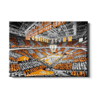 Tennessee Volunteers - Checkerboard Thompson-Boling DuoTone - College Wall Art #Canvas