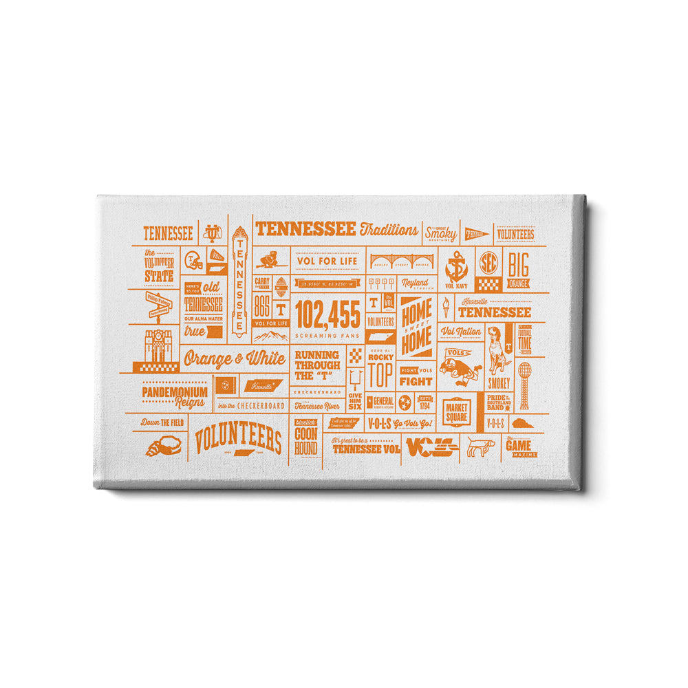 Tennessee Volunteers - Tennessee Traditions Orange on White