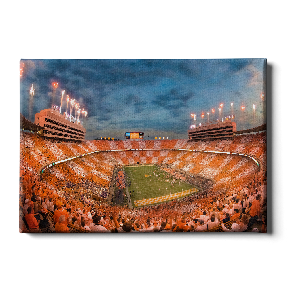 Tennessee Volunteers - Vols Beat the Gators Checkerboard - College Wall Art #Canvas