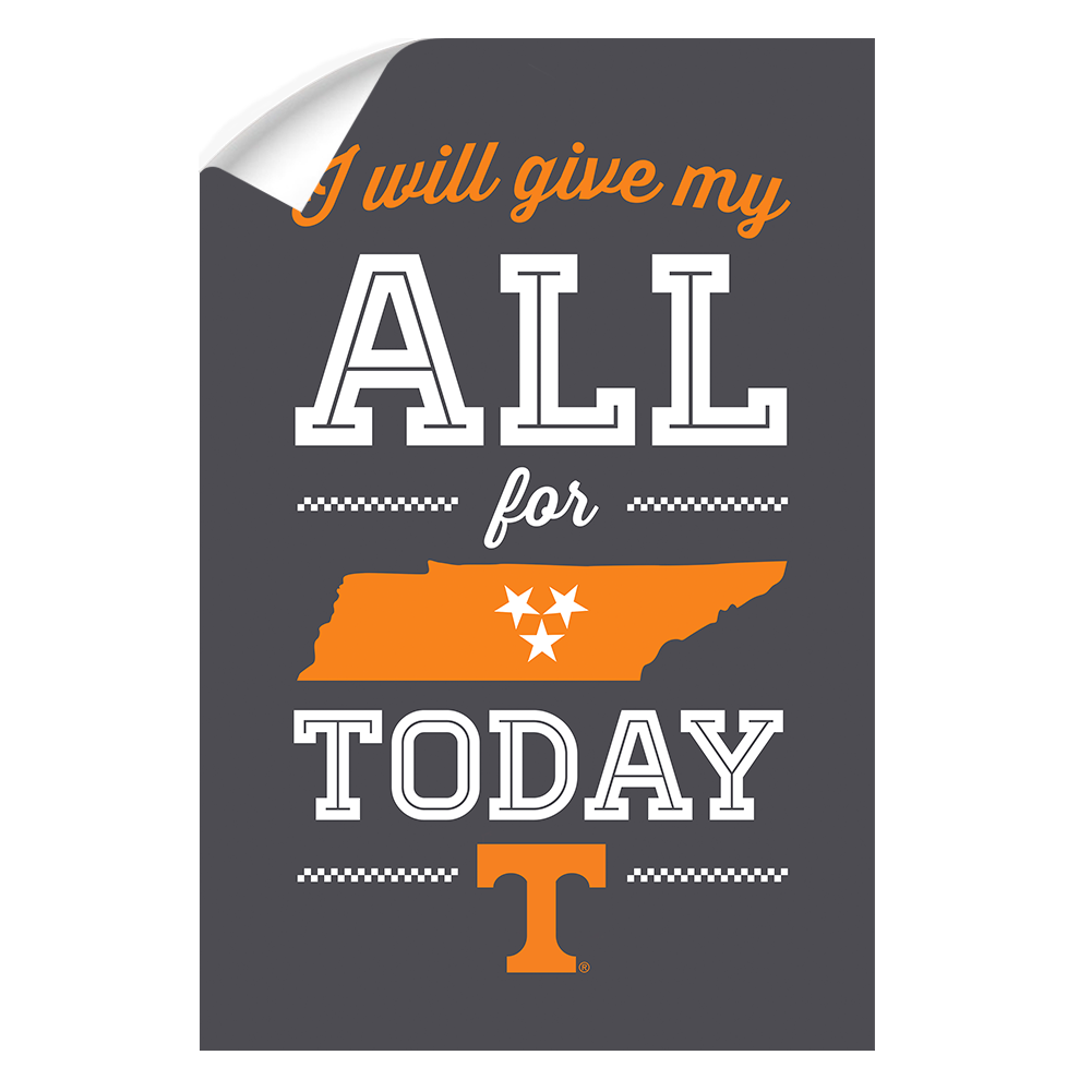 Tennessee Volunteers - I Will Give My All - College Wall Art #Canvas