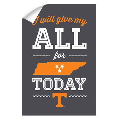 Tennessee Volunteers - I Will Give My All - College Wall Art #Wall Decal