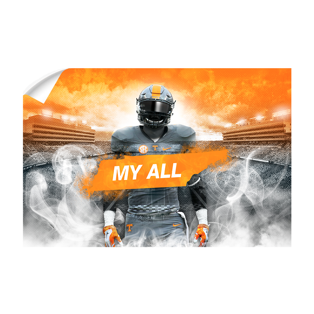 Tennessee Volunteers - Smokey Gray My All - College Wall Art #Canvas