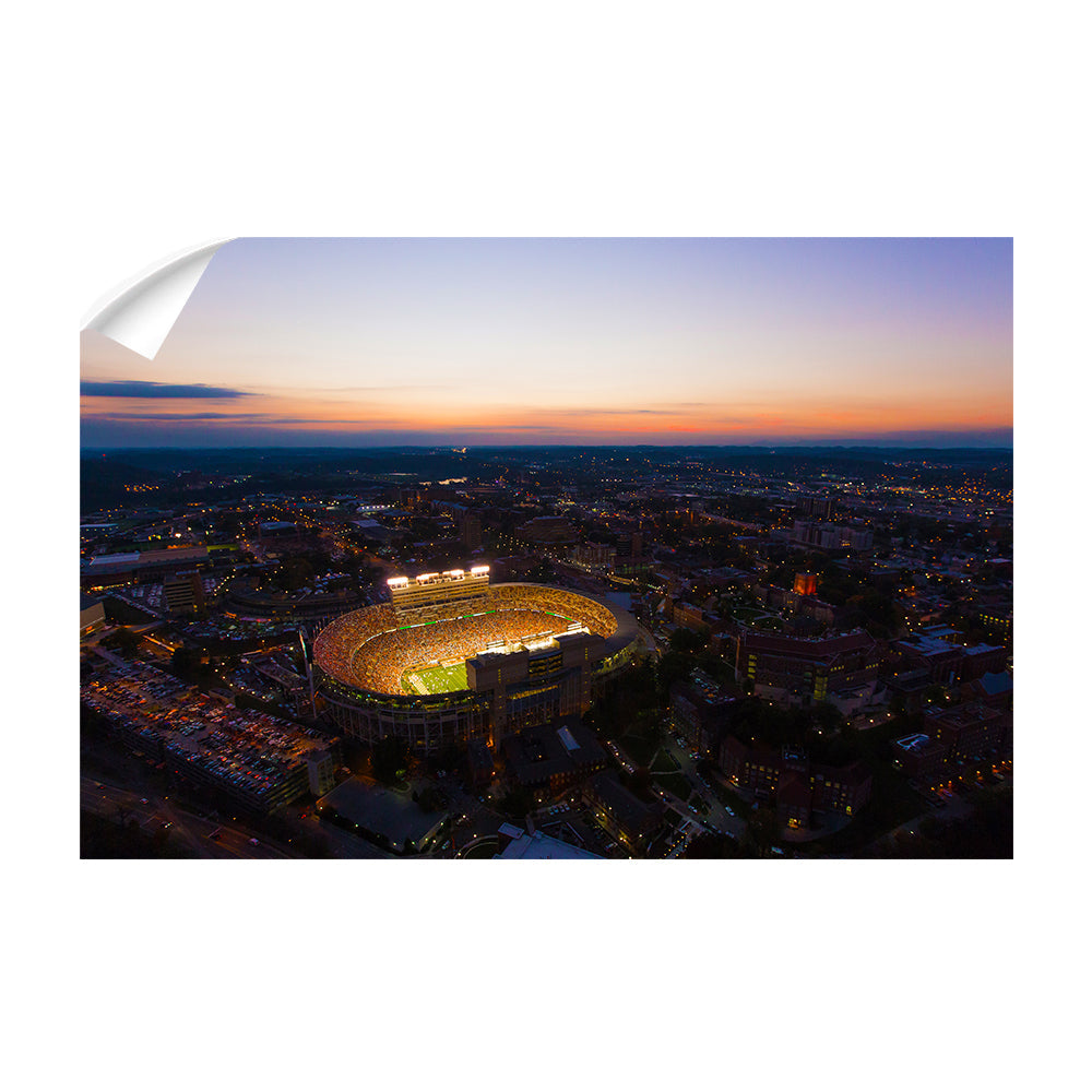 Tennessee Volunteers - Aerial Neyland Sunset - College Wall Art #Canvas