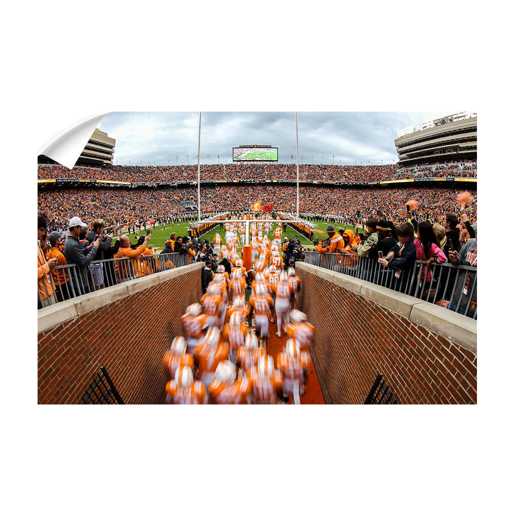 Tennessee Volunteers - Running Onto the Field 2016 - College Wall Art #Canvas