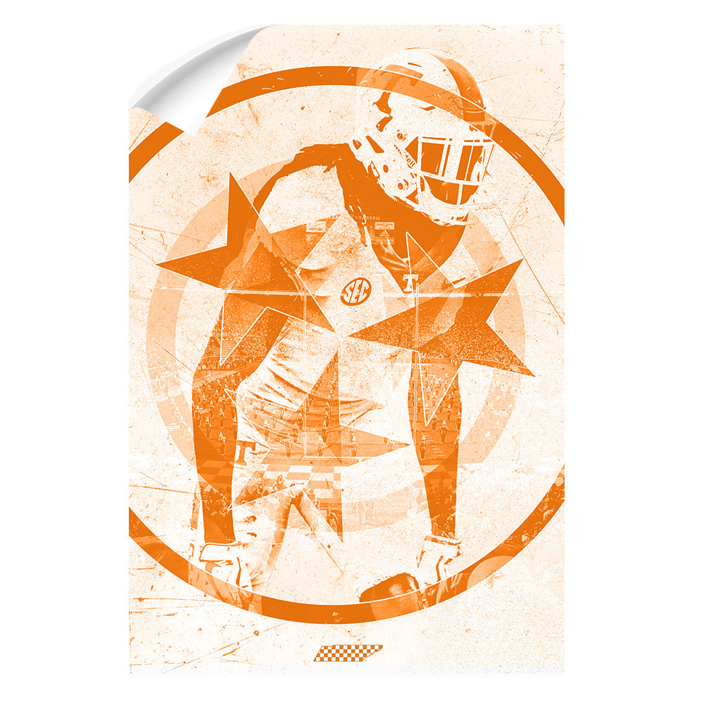 Tennessee Volunteers - Tri Star TN - College Wall Art #Canvas