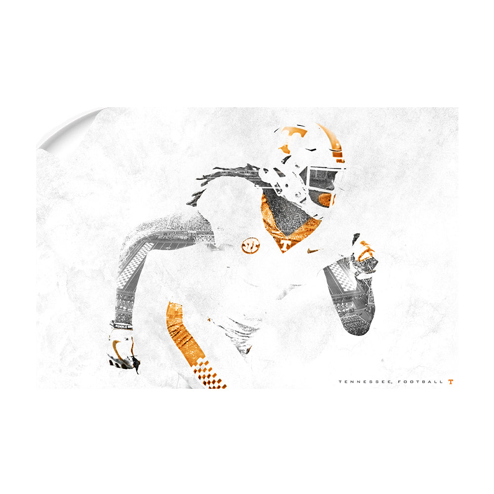 Tennessee Volunteers - Double Exposure T - College Wall Art #Canvas