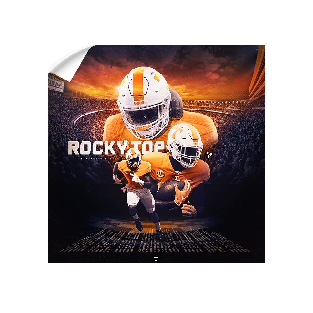 Tennessee Volunteers - Rocky Top Sunset - College Wall Art #Canvas