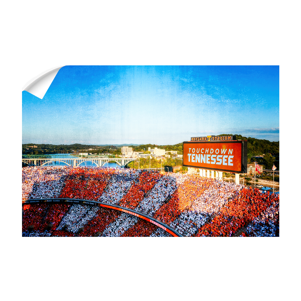 Tennessee Volunteers - Touchdown Tennessee Retro - College Wall  Art #Canvas
