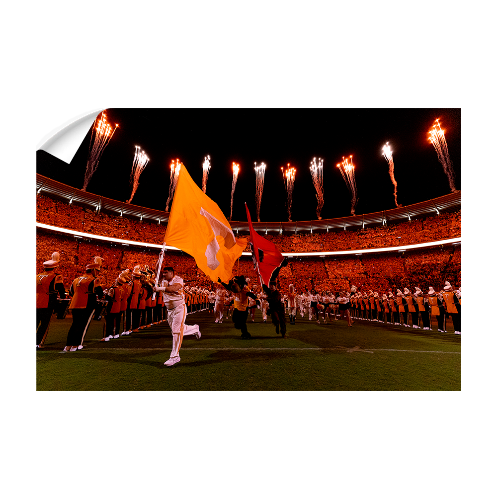 Tennessee Volunteers - Running through the T Light Up Checkerboard Neyland - College Wall Art #Canvas