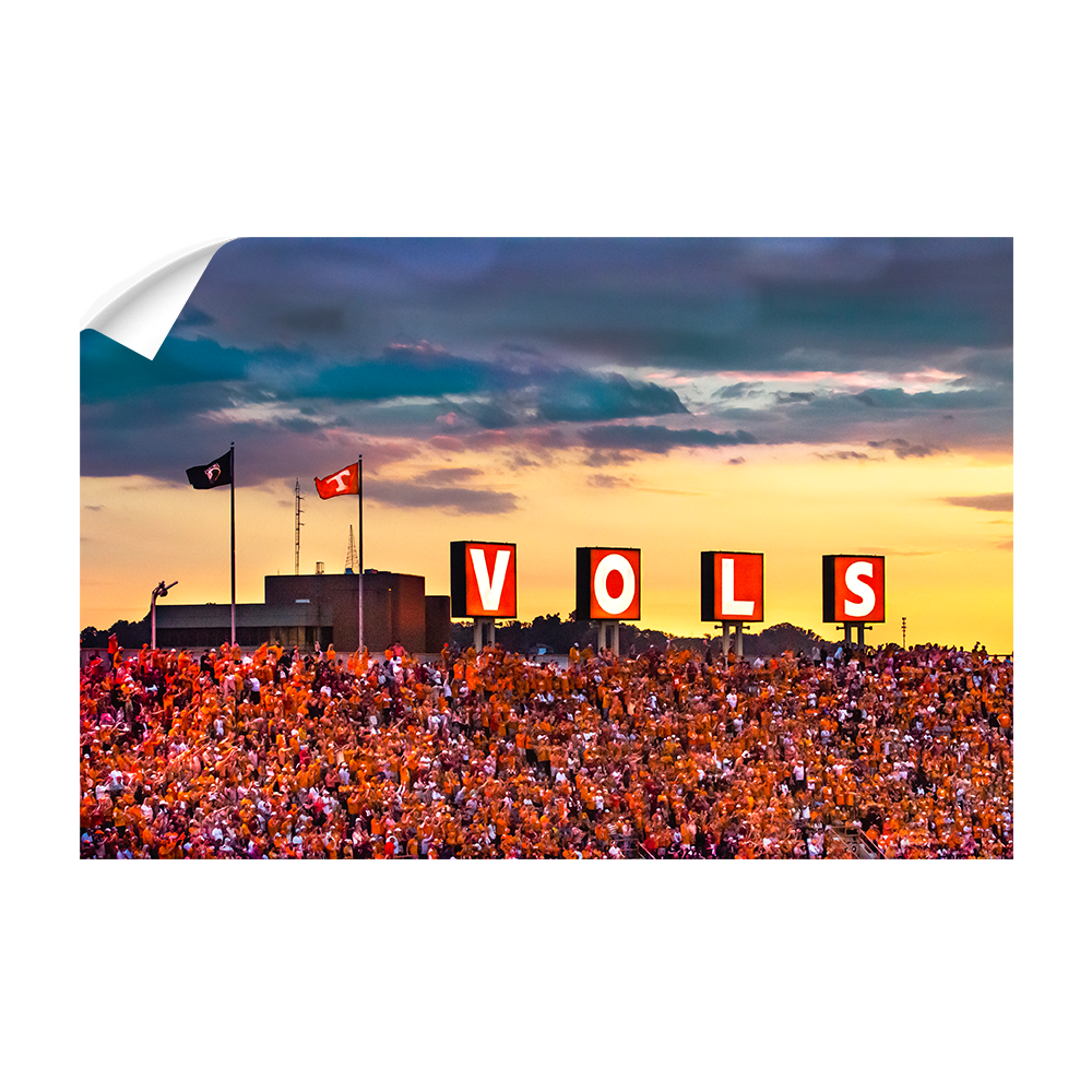 Tennessee Volunteers -Tennessee Vols Sunset - College Wall Art #Canvas