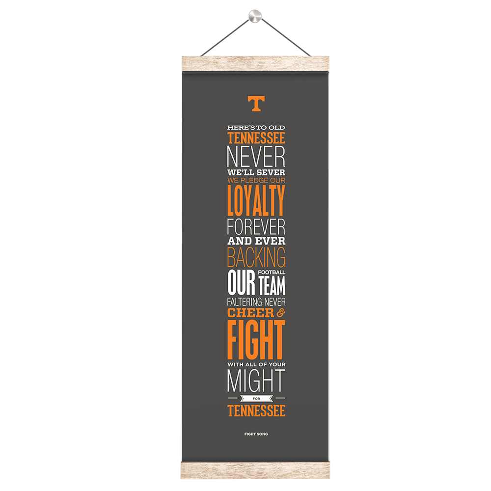 Tennessee Volunteers - Fight Song Grey - College Wall Art #Canvas