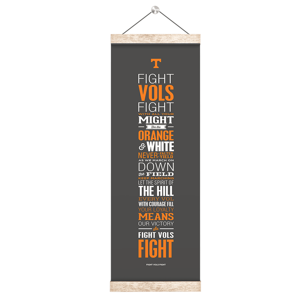 Tennessee Volunteers - Fight Vols Fight Grey - College Wall Art #Canvas