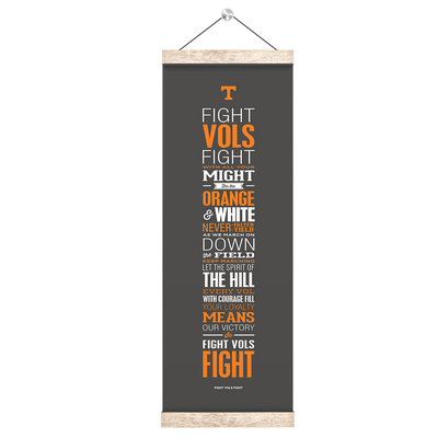 Tennessee Volunteers - Fight Vols Fight Grey - College Wall Art #Hanging Canvas