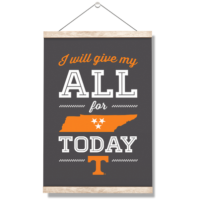 Tennessee Volunteers - I Will Give My All - College Wall Art #Hanging Canvas