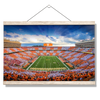 Tennessee Volunteers - Sunset over Checkerboard Neyland - College Wall Art #Hanging Canvas