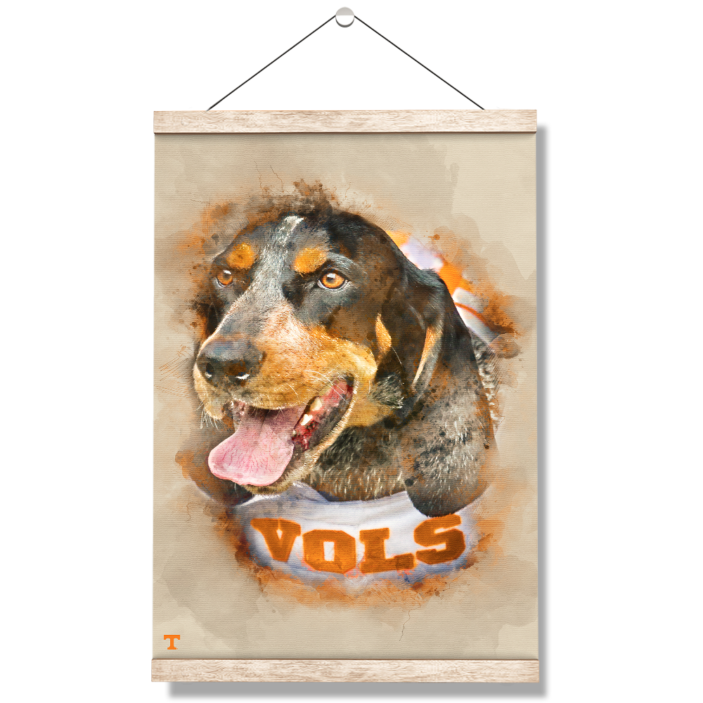 Tennessee Volunteers - Smokey Watercolor - College Wall Art #Canvas