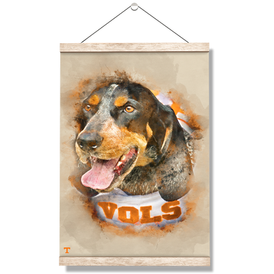 Tennessee Volunteers - Smokey Watercolor - College Wall Art #Hanging Canvas