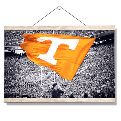 Tennessee Volunteers - Smokey Flag - College Wall Art #Hanging Canvas