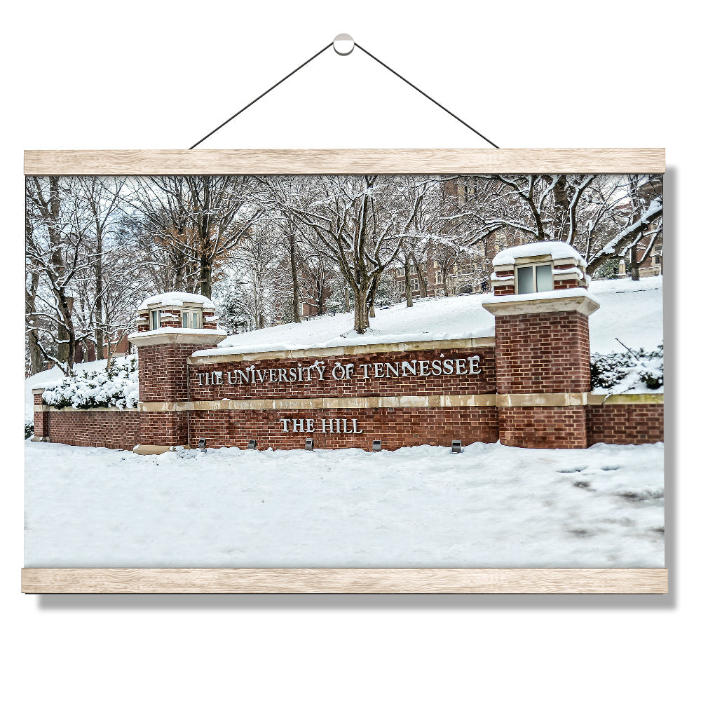 Tennessee Volunteers - Snowy Hill - College Wall Art #Canvas