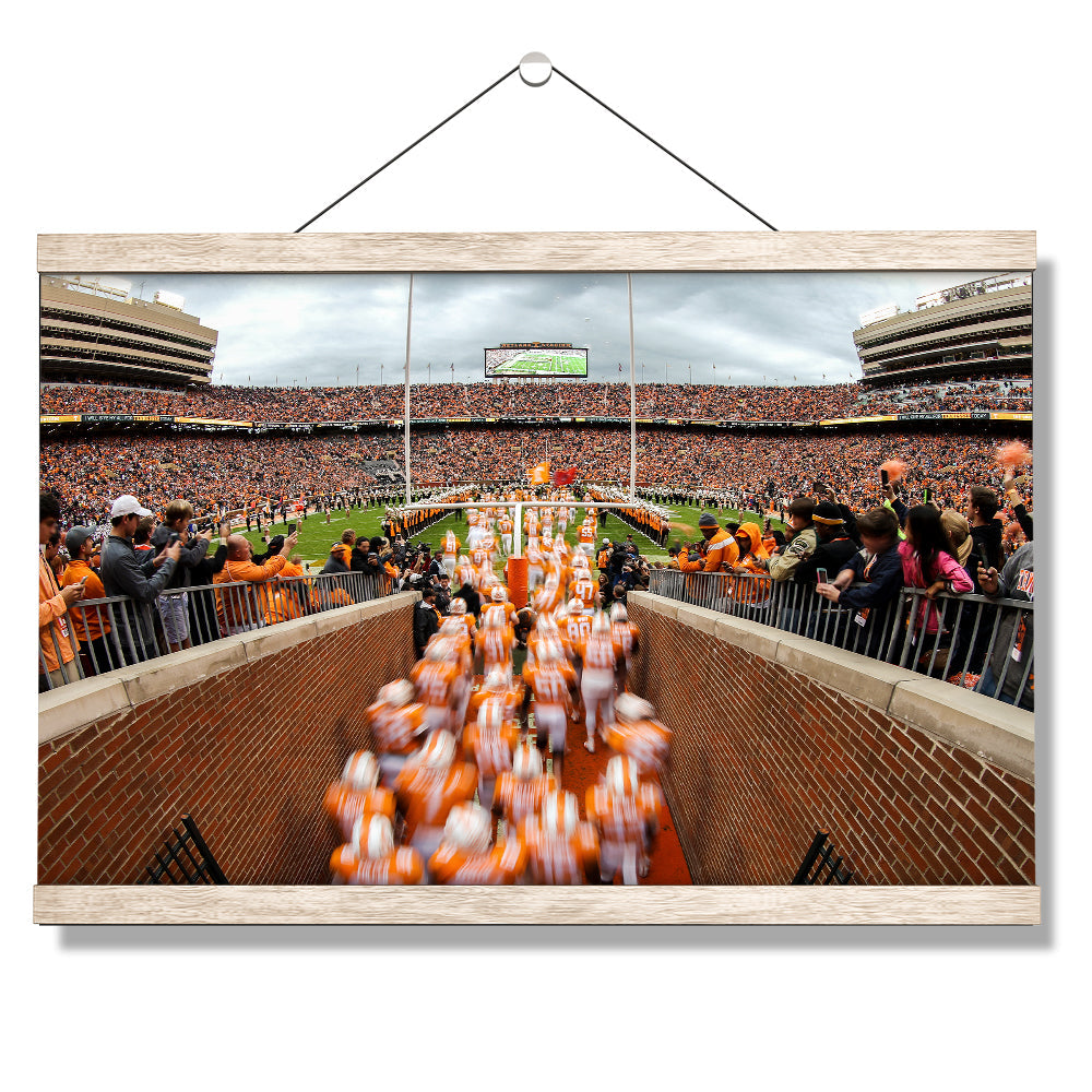 Tennessee Volunteers - Running Onto the Field 2016 - College Wall Art #Canvas